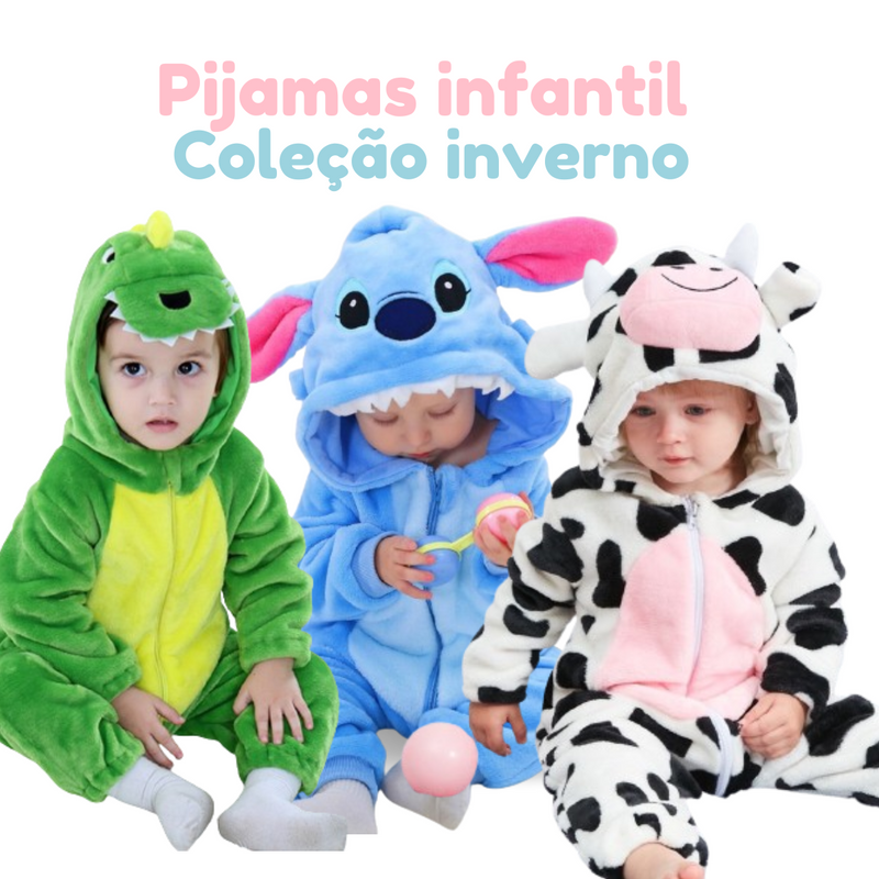 Pijama-Fantasia de Bichinhos de Plush para Bebês