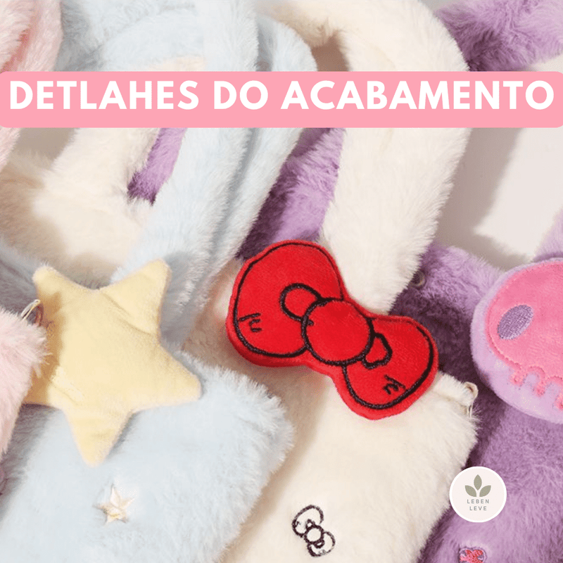 Bolsinha Pelúcia Hello Kitty
