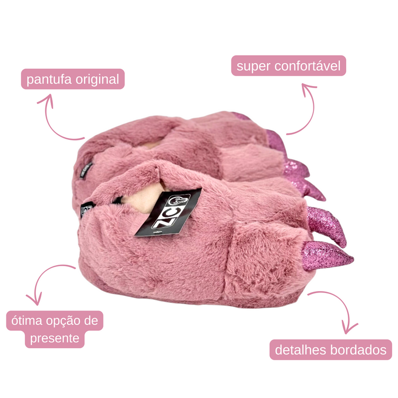 Pantufa Pata Rosa Confortável