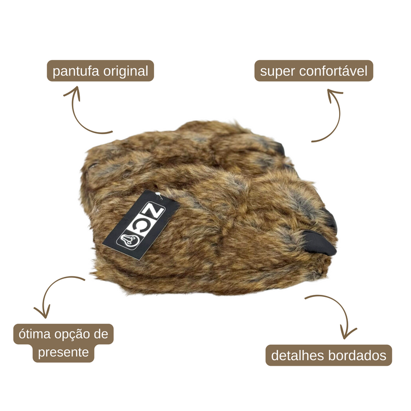 Pantufa Pata de Urso Conforto