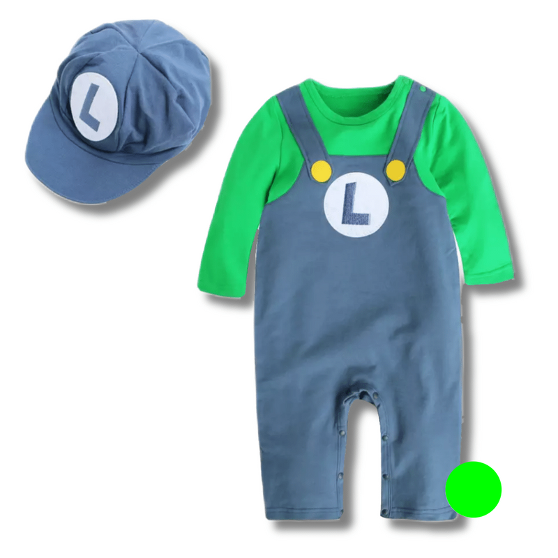Macacão Super Baby Luigi (Mario) -