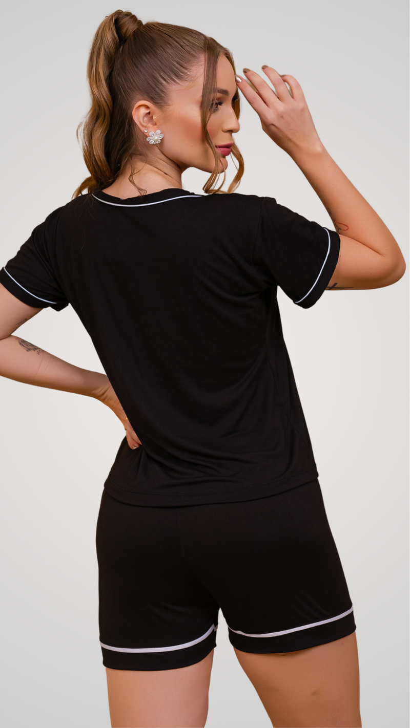 PIJAMA AMERICANO - PRETO