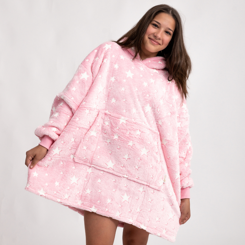 Cobertor Vestível Fluorescente Rosa Kids
