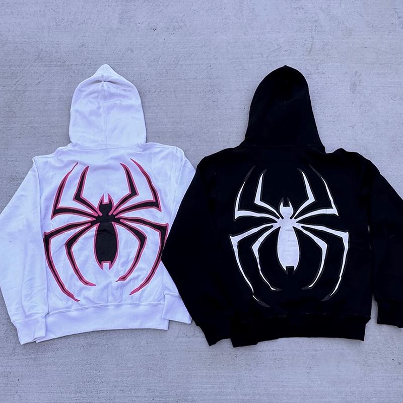 Casaco de Aranha Casal Streetwear Capuz Mascara