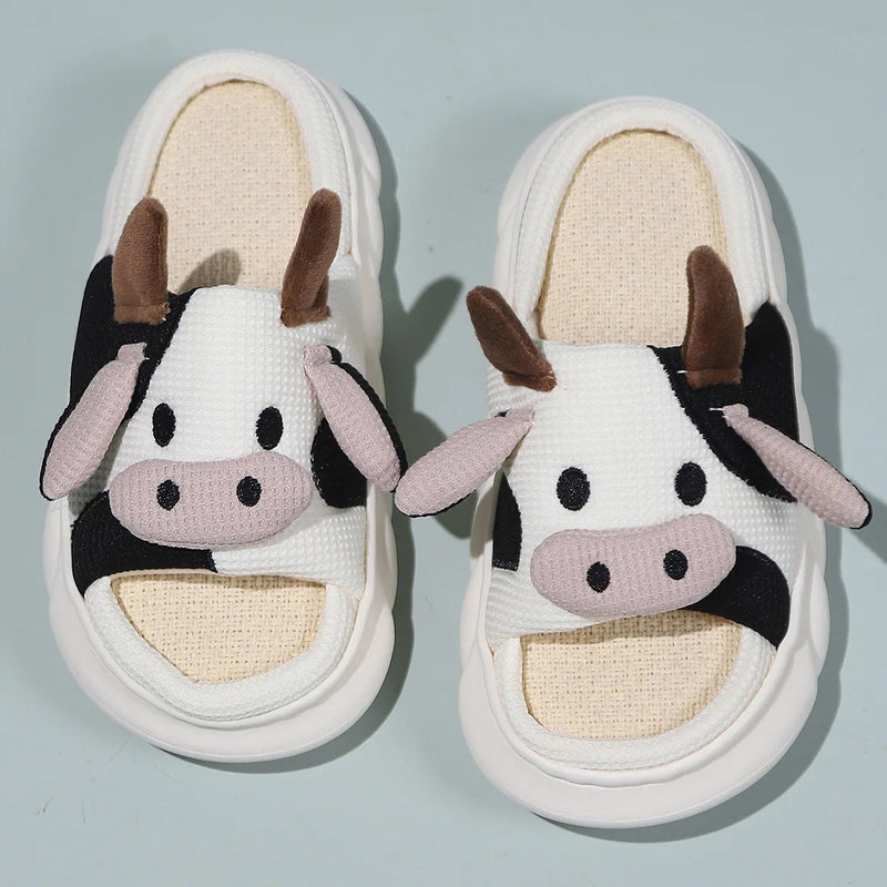 Chinelo Unissex da vaca Confortável e Macio