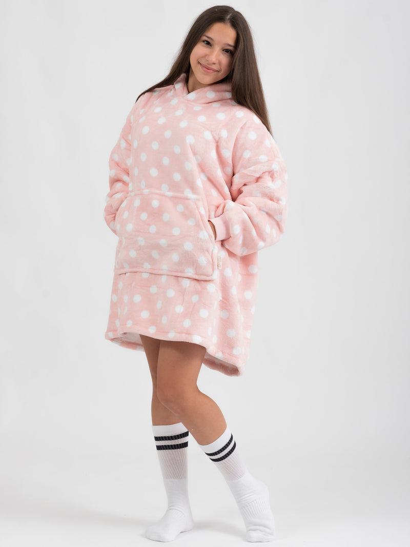 Cobertor Vestível Bolinhas Rosa Kids