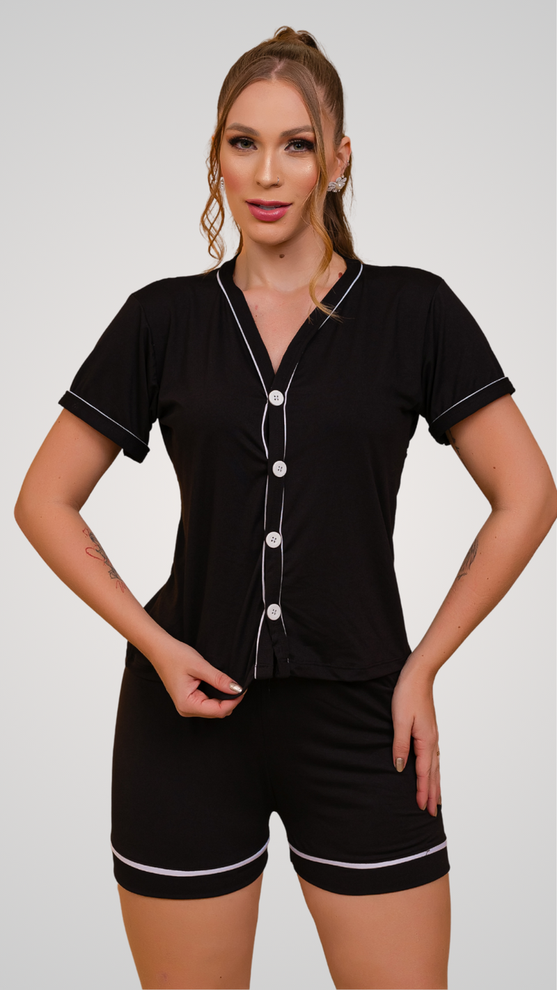 PIJAMA AMERICANO - PRETO