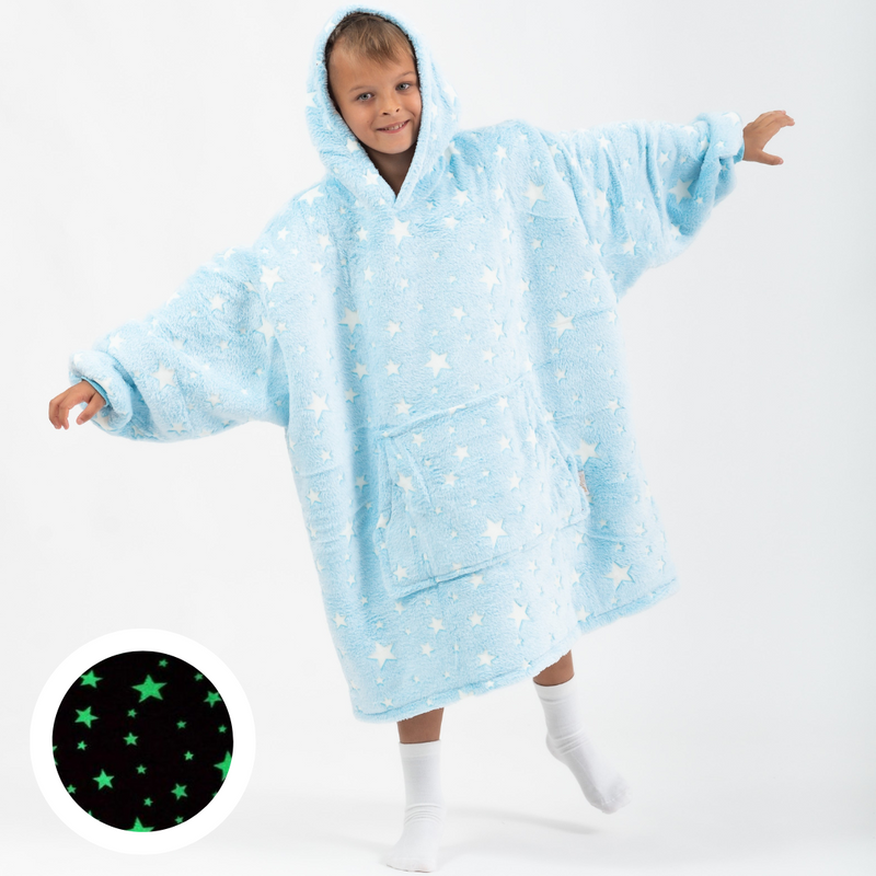 Cobertor Vestível Fluorescente Azul