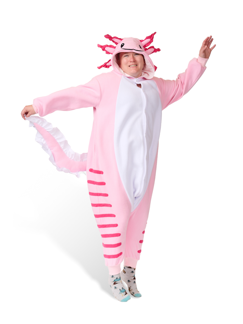 Traje de Axolotl Kigurumi para Adultos