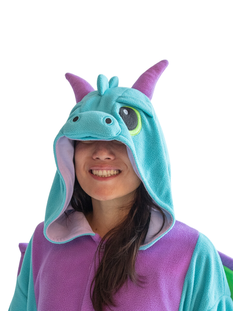 Dragon Kigurumi Teal Onesie