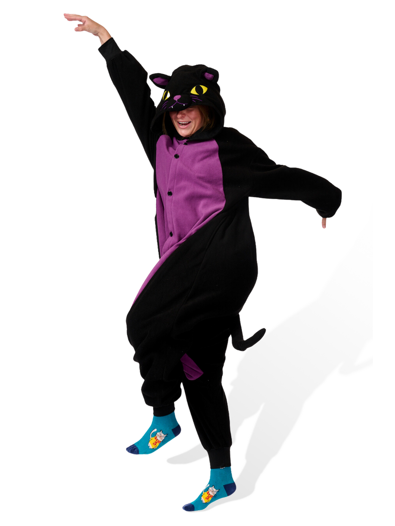 Fantasia de Gato Meia-Noite Kigurumi