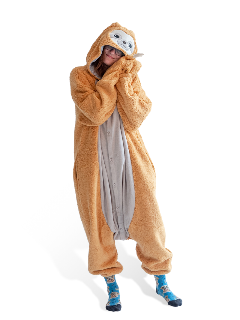 Macaco Preguiça Kigurumi para Adultos