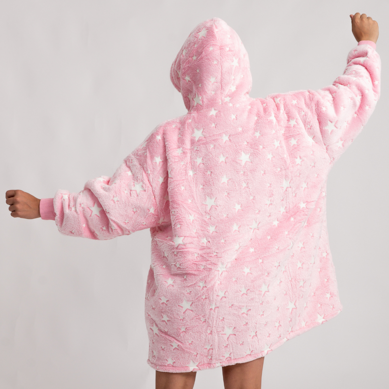 Cobertor Vestível Fluorescente Rosa Kids