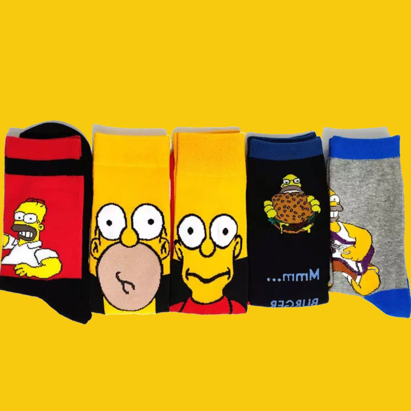 Kit 8 Meias Simpsons Sortidas