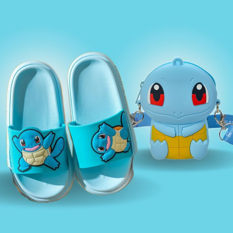 Kit Squirtle  (Bolsa + Chinelo Squirtle)