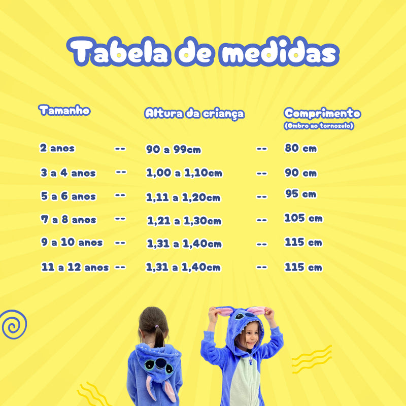 Pijama Infantil Stitch Fofinho