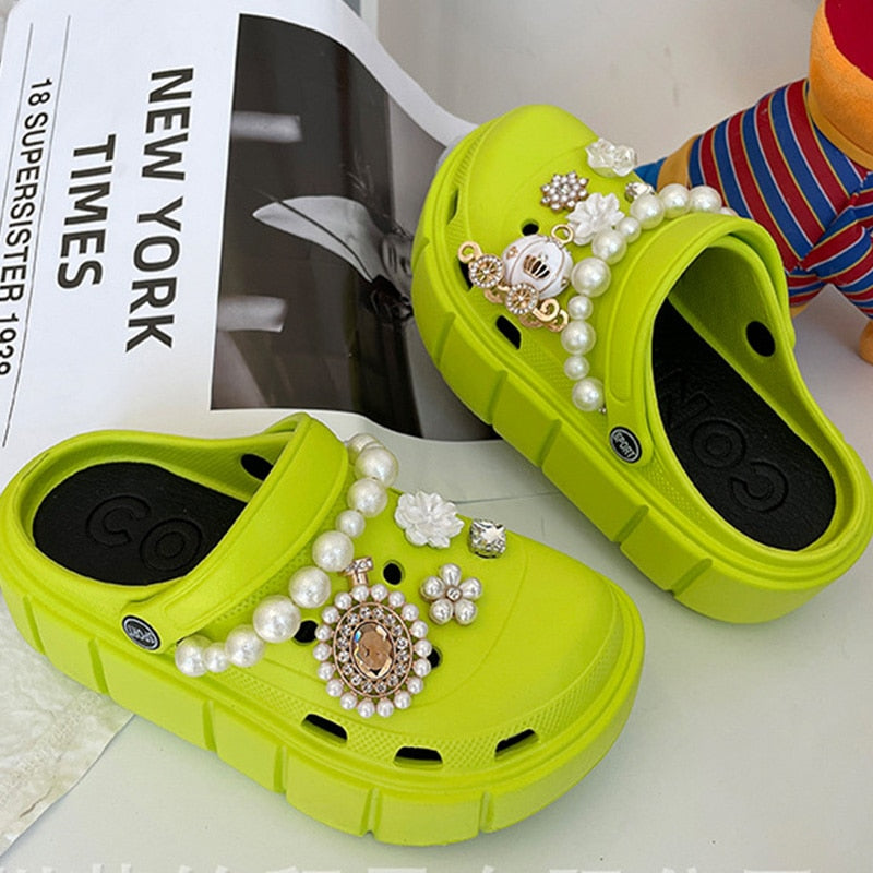 Crocs Divertido Personalizado Pérolas