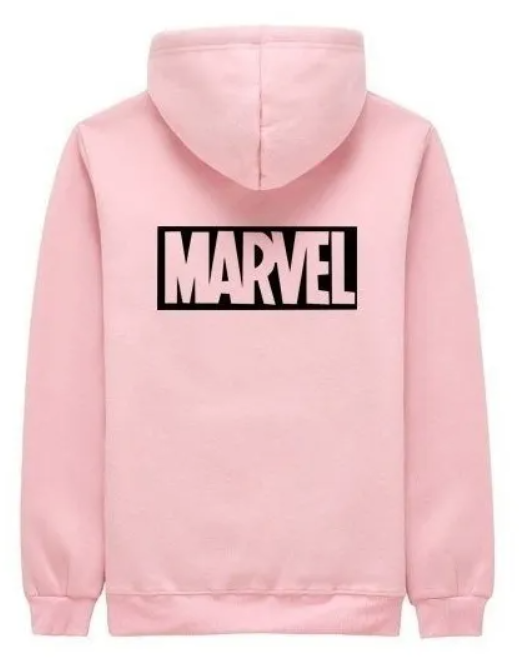 Blusa Moletom Rosa Marvel - FRETE GRÁTIS