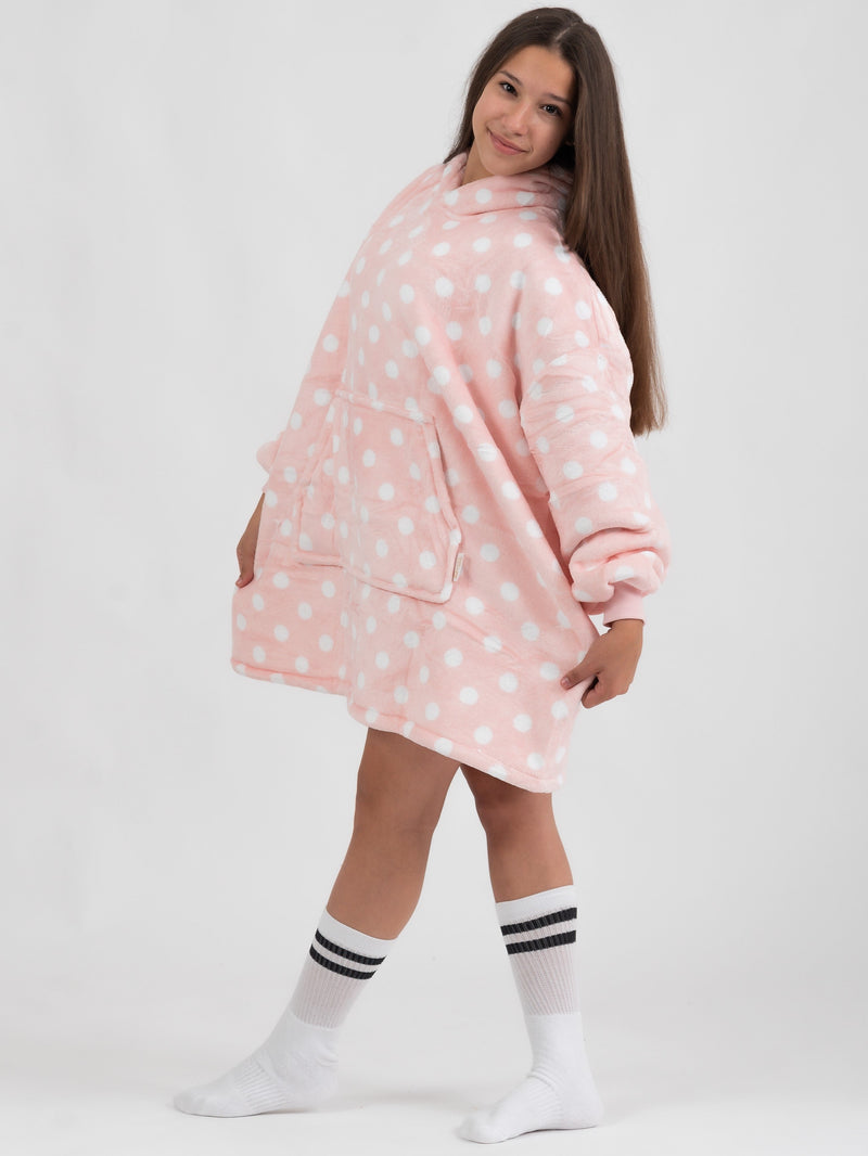 Cobertor Vestível Bolinhas Rosa Kids