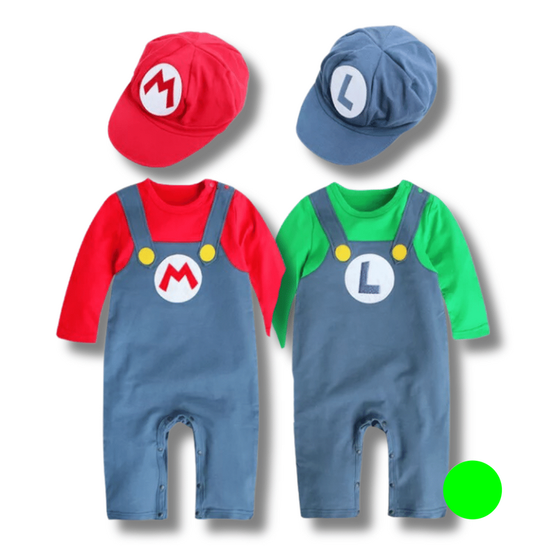 Macacão Super Baby Luigi (Mario) -