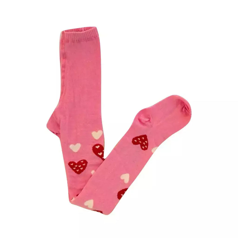 Meia Calça Coração Rosa