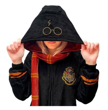 Pijama Fantasia Kigurumi Macacão Hogwarts Harry Potter